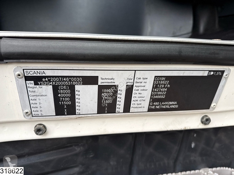 Tractor Scania 480 EURO 6, Retarder, Hydraulic