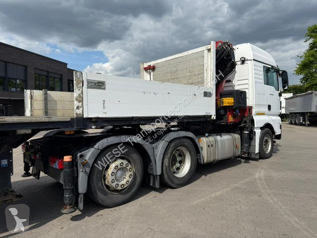 Tahač MAN TGX 6x2 mit HMF 3000-5 Kran TÜV NEU