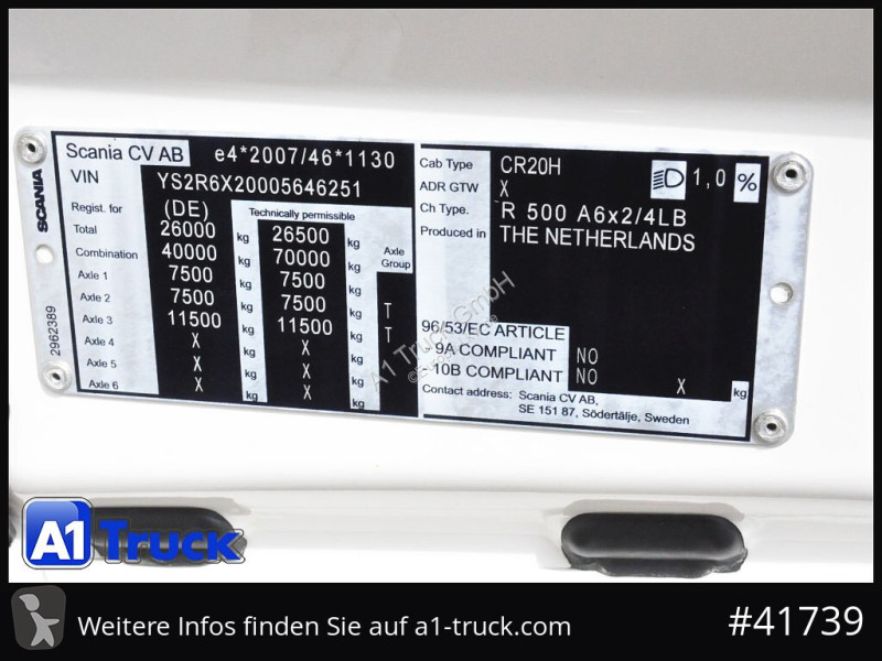Trekker Scania Scania R 500 A6x2 LL Navi Lenk...