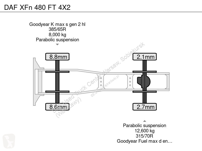 Nyergesvontató DAF n 480 FT 4X2