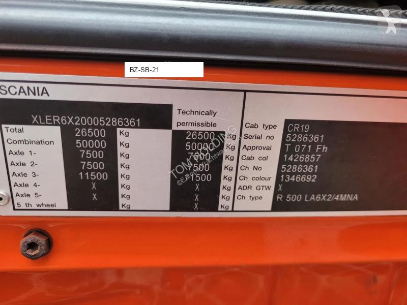 Tahač Scania R500 V8 N323 Twinsteer steel/air...
