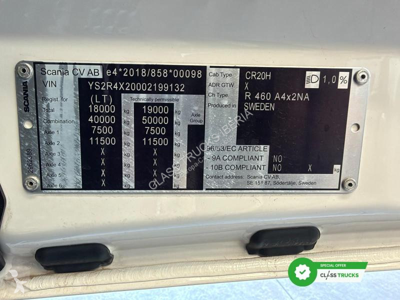 Scania R460 CR20H Adaptive Cruise Control ADAS...