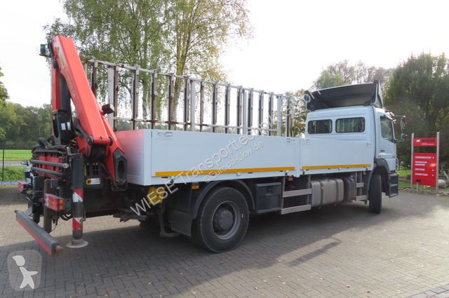Camion Mercedes 1833 L - Glastransporter Kran...