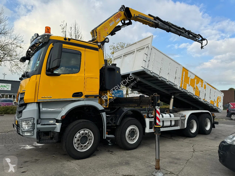 Lastbil Mercedes 4448 8X4 + EURO 6 + FASSI F315...