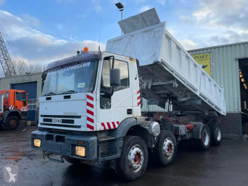 Camion Iveco Eurotrakker 340 E37 EuroTrakker Kipper 8x4 Full Spring Chassis 10 mm Big Axle ZF Good Condition