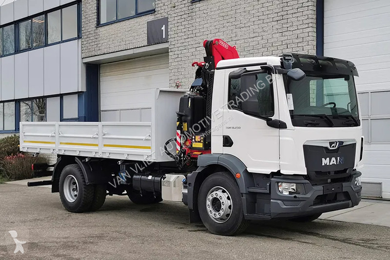 Camion MAN 18.250 BB CH Flatbed with Crane (2...