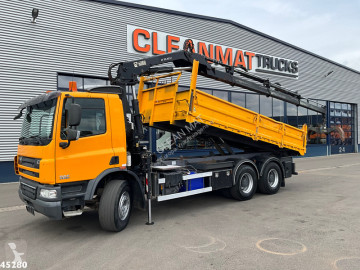 Camion DAF FA75 FAT CF 340 6x4 Manual Full steel Hiab 16 Tonmeter laadkraan
