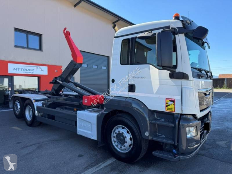 6x2 Occasion Porteur 6x2 Camion MAN Polybenne Dalby TGS 6x2 Gazoil