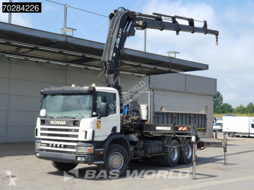 Camion Scania K94 P94 6X4 Hiab 330-4 Kran Crane 9m3 tipper Manual Steelsuspension Euro 3