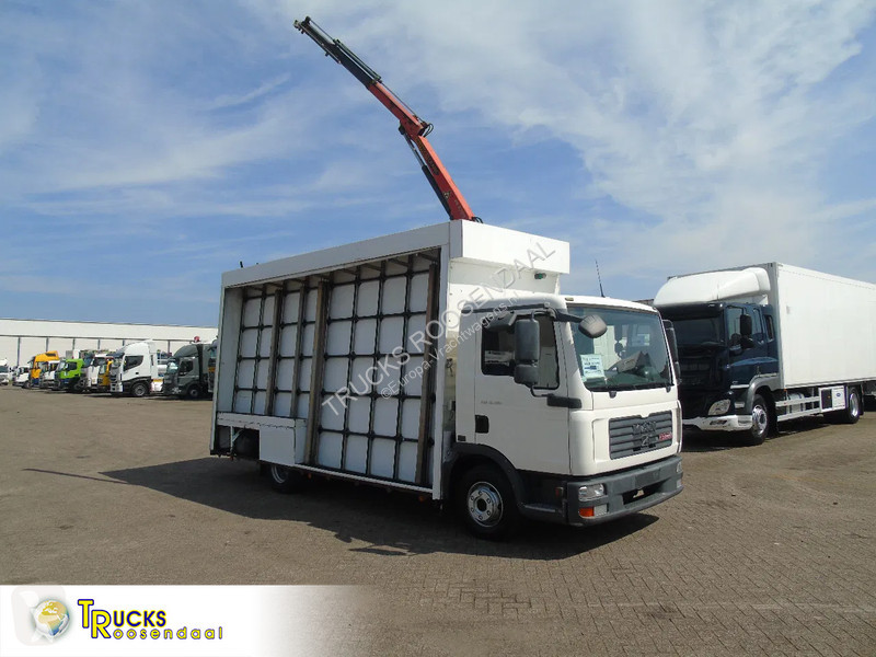 Lastbil MAN 8.180 + PALFINGER + GLASS TRUCK +...