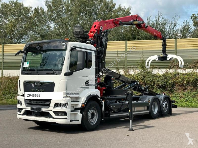 Kamion MAN TGS 26.470 6x2 Abrollkipper + Kran...