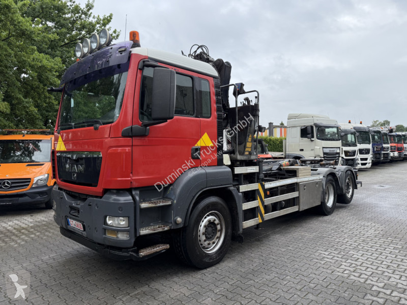 Kamion MAN TGS 6X2 Haken mit Kran HMF 1643Z