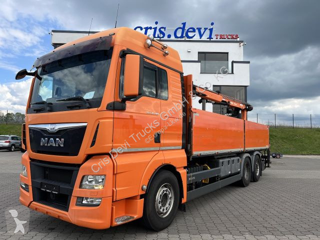 Lastbil MAN TGX 6x2 Atlas 145.2 Kran Baustoff /...