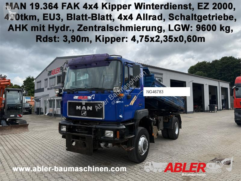 Lastbil MAN FAK 3-Seiten-Kipper AHK...