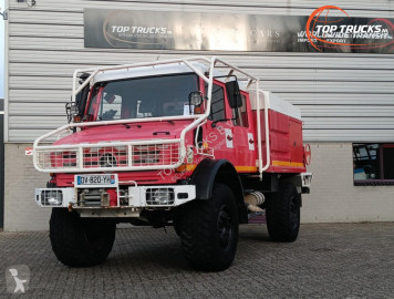 Камион Mercedes Unimog U 5000 4x4 - (type 437.4) 4000 ltr -Lier, Winch -Feuerwehr Doppelkabine,Uberrollkafig - Camiva - Expeditievoertuig, Camper