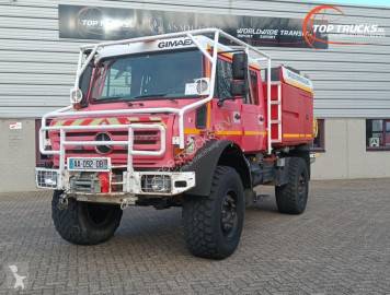 Камион Unimog U 5000 Mercedes Benz -4x4 - (type 437.4) 4000 ltr -Wich -Feuerwehr Doppelkabine,Uberrollkafig - Cimaexr - Expeditievoertuig, Camper