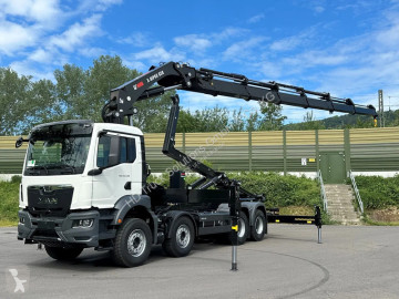 شاحنة MAN TGS 41.440 MAN 41.440 8x4 Abrollkipper + Kran HIAB 658E6
