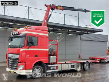 Камион DAF 900 XF 440 6X2 NL-Truck Transporter HMF -K2 Kran Winch Lift-Lenkachse Euro 6