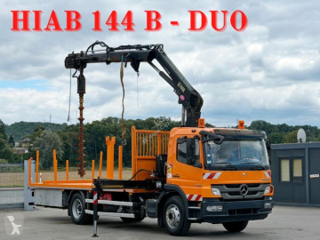Камион Mercedes 1324 ATEGO * HIAB 144 B - DUO + Bohrgerät * TOP