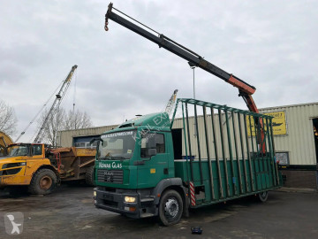 Камион MAN 18 280 TGM Truck + Crane Palfinger PK11502 Manual Gearbox Full Spoilers German Truck Good Condition