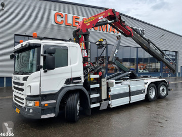 Camión Scania G P 340 CN Euro 6 Palfinger 26 Tonmeter laadkraan Just 255.592 km!