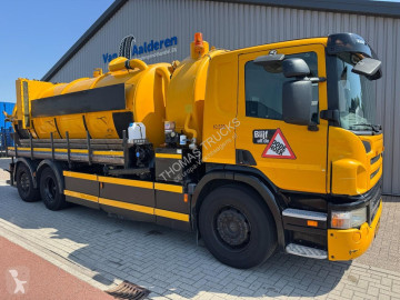 Kamión Scania P 340 P114340 6x2 Saug- / Druck, Vacuum, 15.000 Ltr + Cycloon Tank