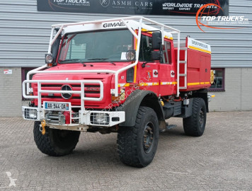 Камион Mercedes Unimog U 5000 4x4 - (type 437.4) 3,900 ltr - Hydraulic Winch, Winch -Feuerwehr Doppelkabine,Uberrollkafig