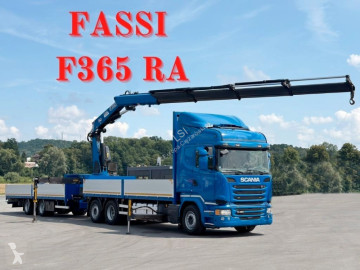 Камион Scania P R 450 * FASSI F365 RA + FUNK + Anhänger*TO