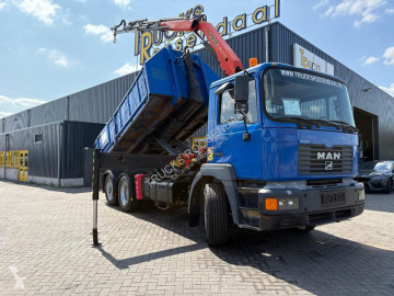 Lastbil MAN F 2000 28.364 + PALINGER PK 12080 3X EXT + manual + Euro 2 + 6X2 + HOOK ARM SYSTEM + STEERING/LIT SHAT + REMOTE
