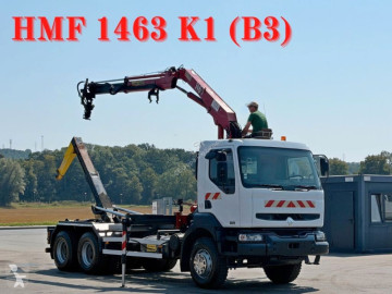 Камион Renault KERAX 370 DCI * ABROLLKIPPER 4,85 m * KRAN * 6x4
