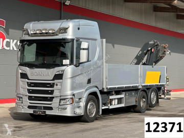 Lastbil kran sidetremmer Scania