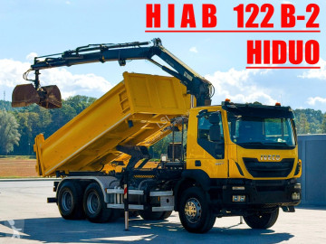 Camión Iveco TRAKKER 360 Kipper 4,90 m HIAB 122 B-2 FUNK 6x4!
