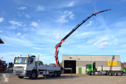 Camion DAF CF75 75310 +HMF 3000 Powerlift crane 30T meter with Fly-Jib