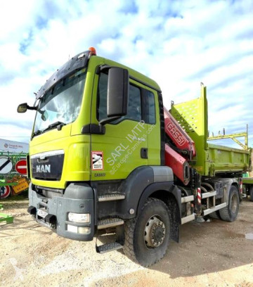 Camión MAN TGS PORTE-POTEAUX 4X4 GRUE FASSI