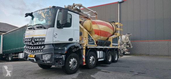 Camion béton malaxeur + pompe Mercedes