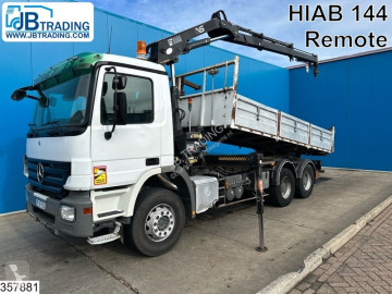 Mercedes Actros 2636 6x4, Hiab, EPS, Remote, Steel truck