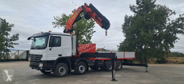 Mercedes dropside crane truck