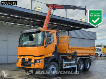 Renault 200 C 460 6X4 Palfinger PK12 EH Crane 7m3 3-way tipper Full Steel Big-Axle Euro 6 truck