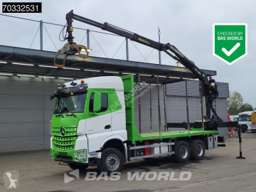 Mercedes Arocs 3358 6X4 TAJFUN LIV 190Z Crane Holztransport Full Steel suspension Retarder Euro 6