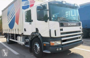 Scania ponyvával felszerelt plató teherautó 94 D 300 DOKA 6 sitz DOPPEL KABINE