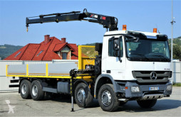 Camião Mercedes Actros 3236 Pritsche 8,00 m + KRAN / 8x4 estrado / caixa aberta usado