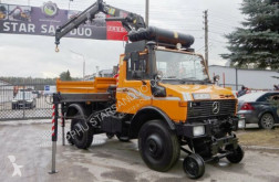 Camion plateau occasion Unimog 427/20 ZAGRO RAIL HIAB 071 Road two way Schiene