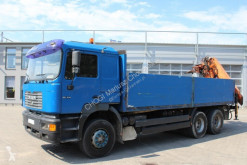 Camión MAN 26.414 - 6x4 z dźwigiem Tirre Euro221 caja abierta usado