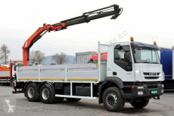 Iveco flatbed truck TRAKKER 360 / 6X4 / CRANE PALFINGER PK 15500 /