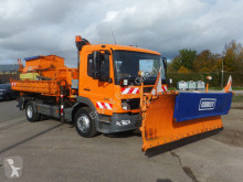 Camión Mercedes Atego 1222 Kipper - Ladekran MKG - Schneepflug A volquete usado