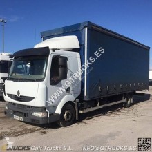 Teherautó Renault Midlum 220.10 használt ponyvával felszerelt plató
