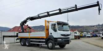 Renault Kerax 370 DXI*Pritsche6,30m+Kran/FUNK*To truck used flatbed