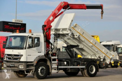 Camião Mercedes AXOR 1828/4X2/3 SIDED TIPPER+CRANE HMF/BORTMATIC estrado / caixa aberta usado