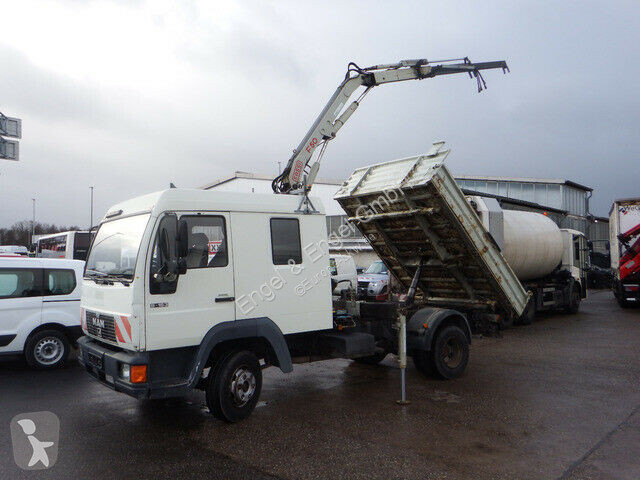 Tipper Truck Used Man 8 163 Doka Kipper Ladekran Fassi F50 Ahk Sfz Diesel Ad N