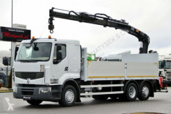 Ciężarówka Renault PREMIUM 410/6X2/BOX+CRANE HIAB 144/STEERING AXLE platforma używana